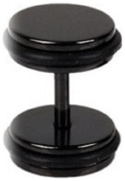 

Fabula Jewellery Single Piece Of Black Dumbbell Stainless Steel Fashion Stud Earrings For Men Boys
