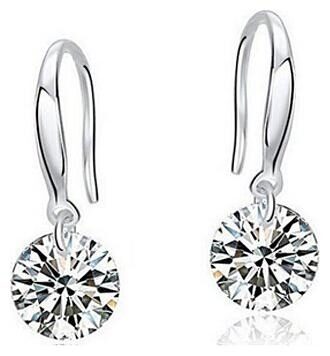 

Fabula Jewellery 925 Sterling Silver Plated Cubic Zirconia Delicate Drop EarringsStellar Fine Jewels Edition