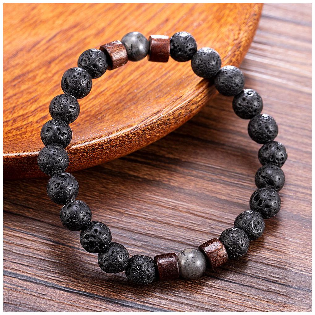 

Fabula Men Wood Bracelet No Plating Black