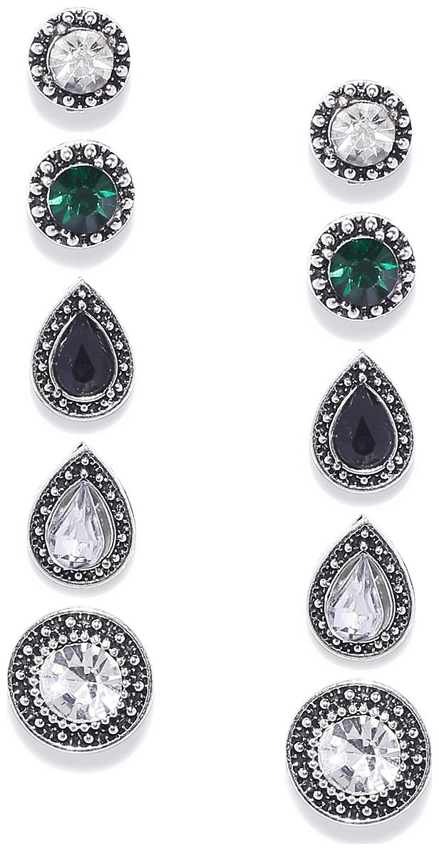 

Fabula Women Oxidised Silver Oxidised Style Stud Earring