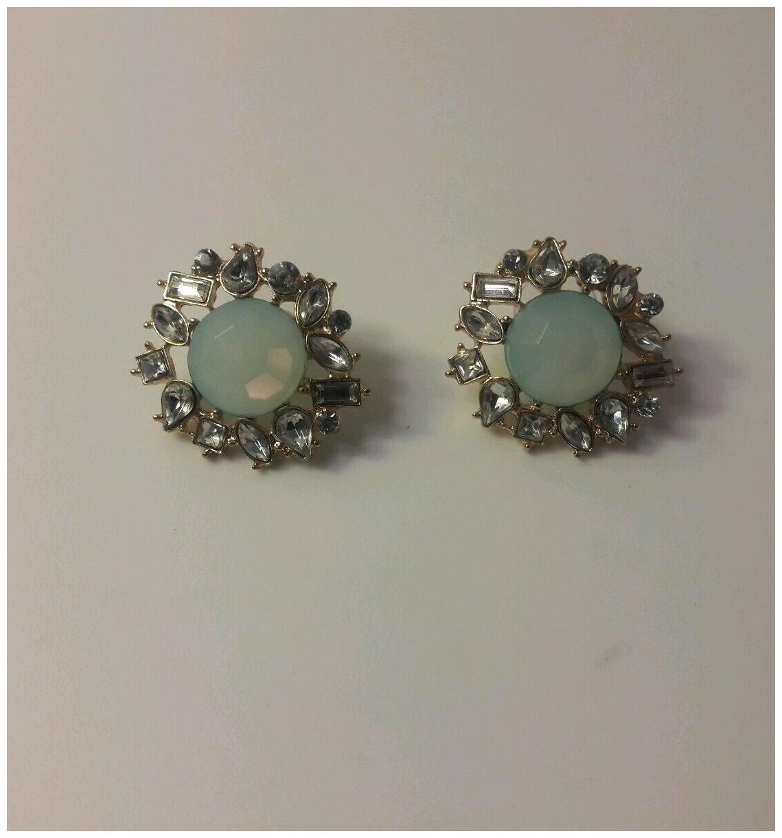 

Fashion Earrings Stud Crystal Rhinestone Green