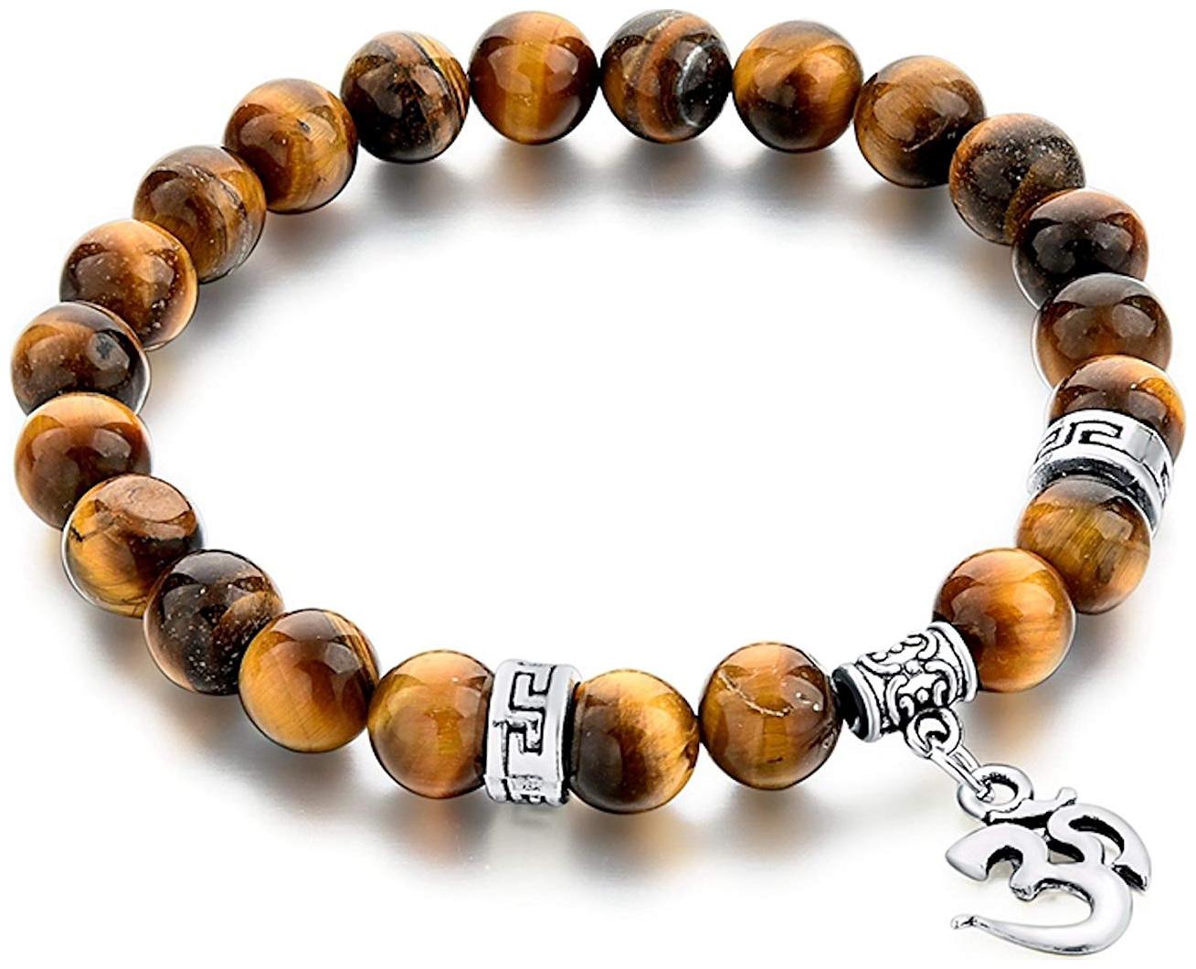 

Fashion for sure Healing Accessories Natural Stones Yoga Beads Aum Bracelet For Unisex (Bracelet 16)