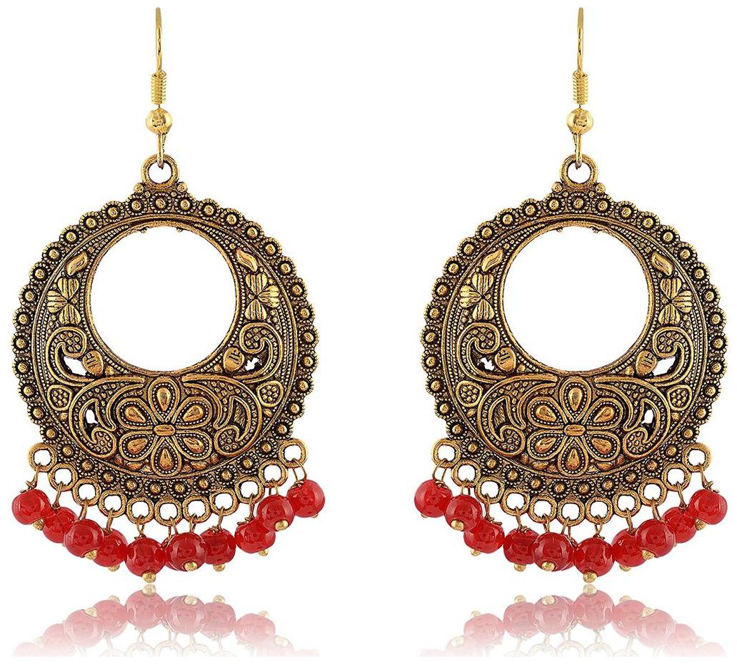 

Fashion For Sure Gold Brass Dangle Drop Earrings for Women (E344)