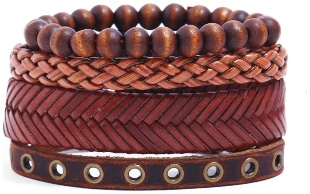

FASHION FOR SURE punk bracelet diy cross border man leather bracelet (J233)