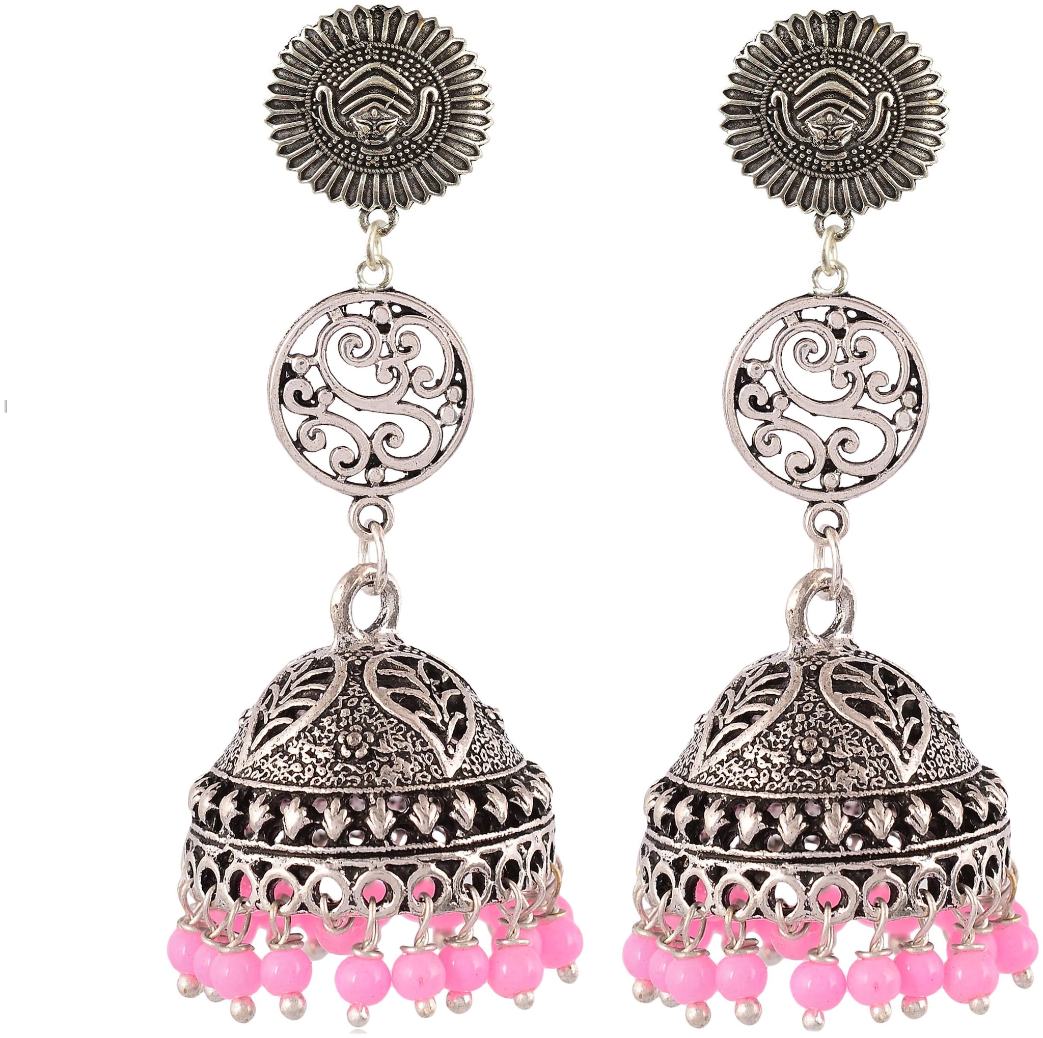 

Fashion for sure Silver Brass Jhumki Earrings For Women (E140 2)