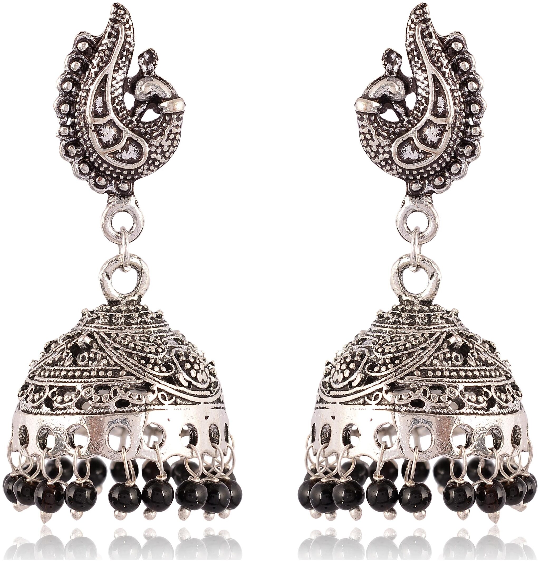 

Fashion for sure Silver Brass Jhumki Earrings For Women (E156 1)