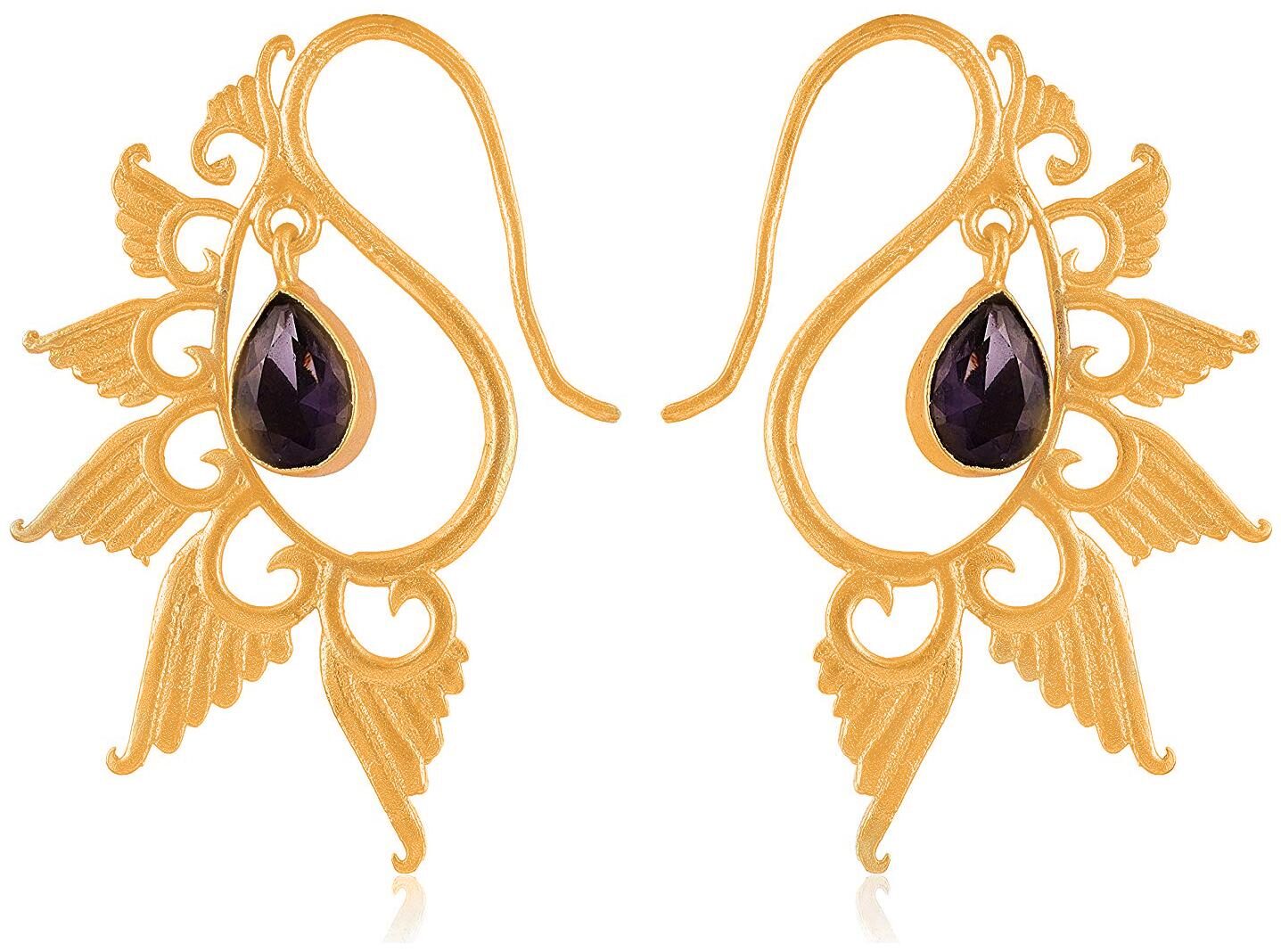 

Fashion For Sure Gold 925 SILVER Dangle Drop Earrings for Women (E303)