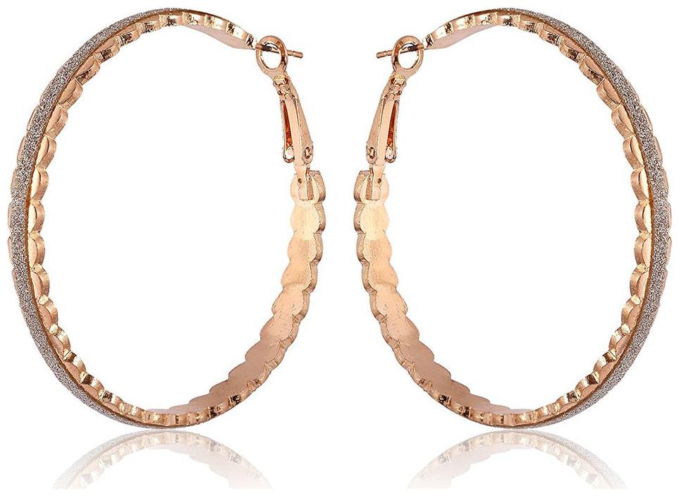 

Fashion For Sure Silver Brass Hoop Earrings for Women (EF98)