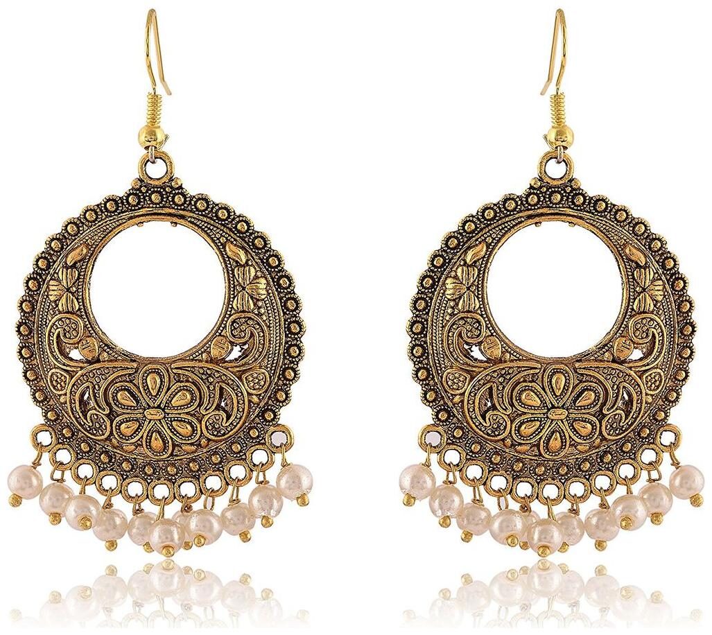 

Fashion For Sure Gold Brass Dangle Drop Earrings for Women (E345)