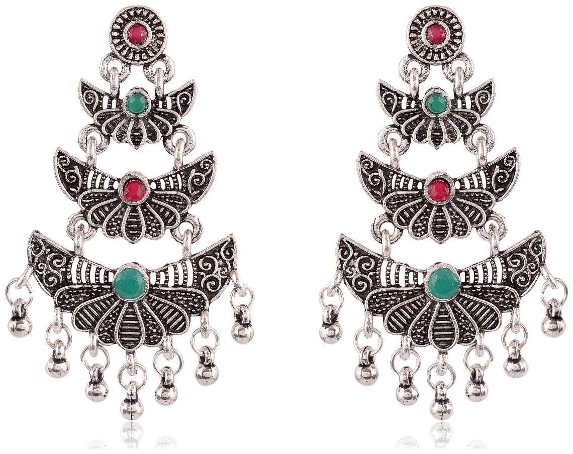 

Fashion for sure Silver Brass Dangle and Drop Earrings For Women (E392)