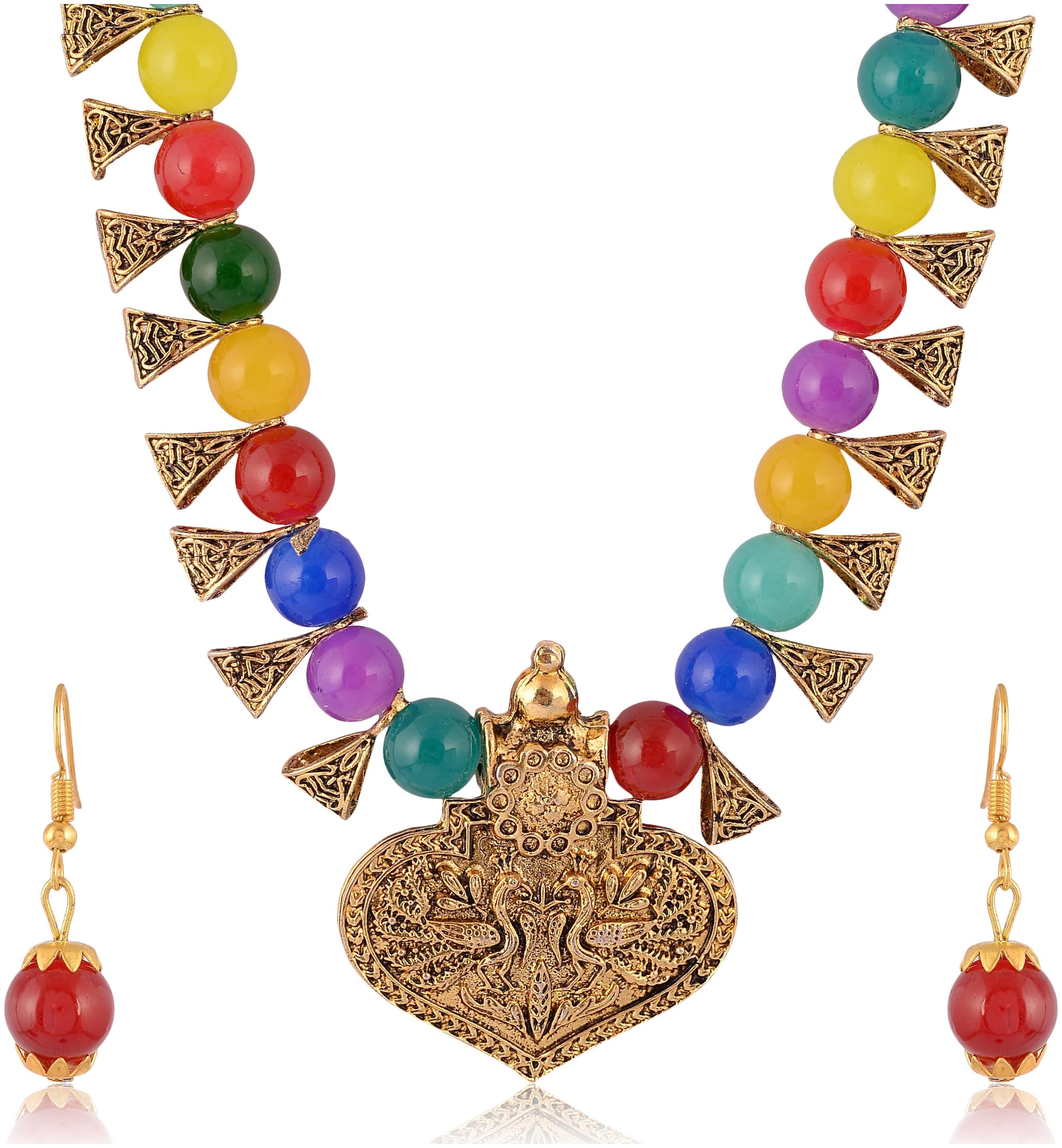 

Fashion for Sure Brass Strand Necklace Set for Women (N131)