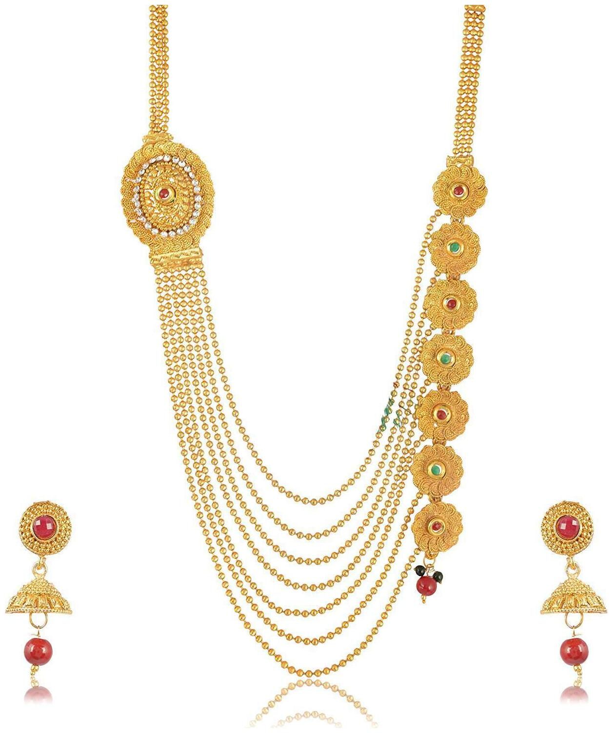 

Fashion For Sure Gold Plated Multi-Strand Necklace Set for Women (N87)
