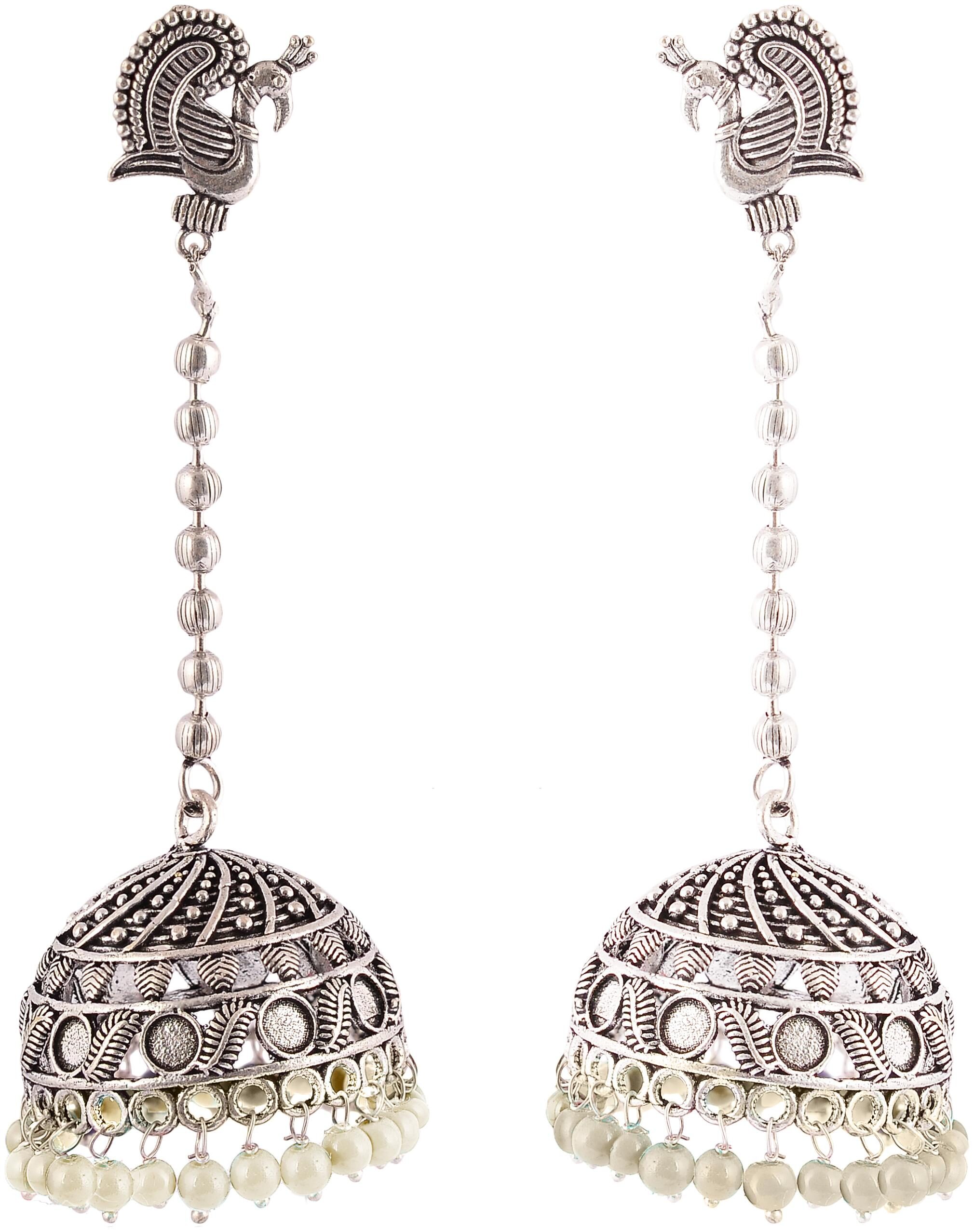 

Fashion for sure Silver Brass Dangle and Drop Earrings For Women (E433)