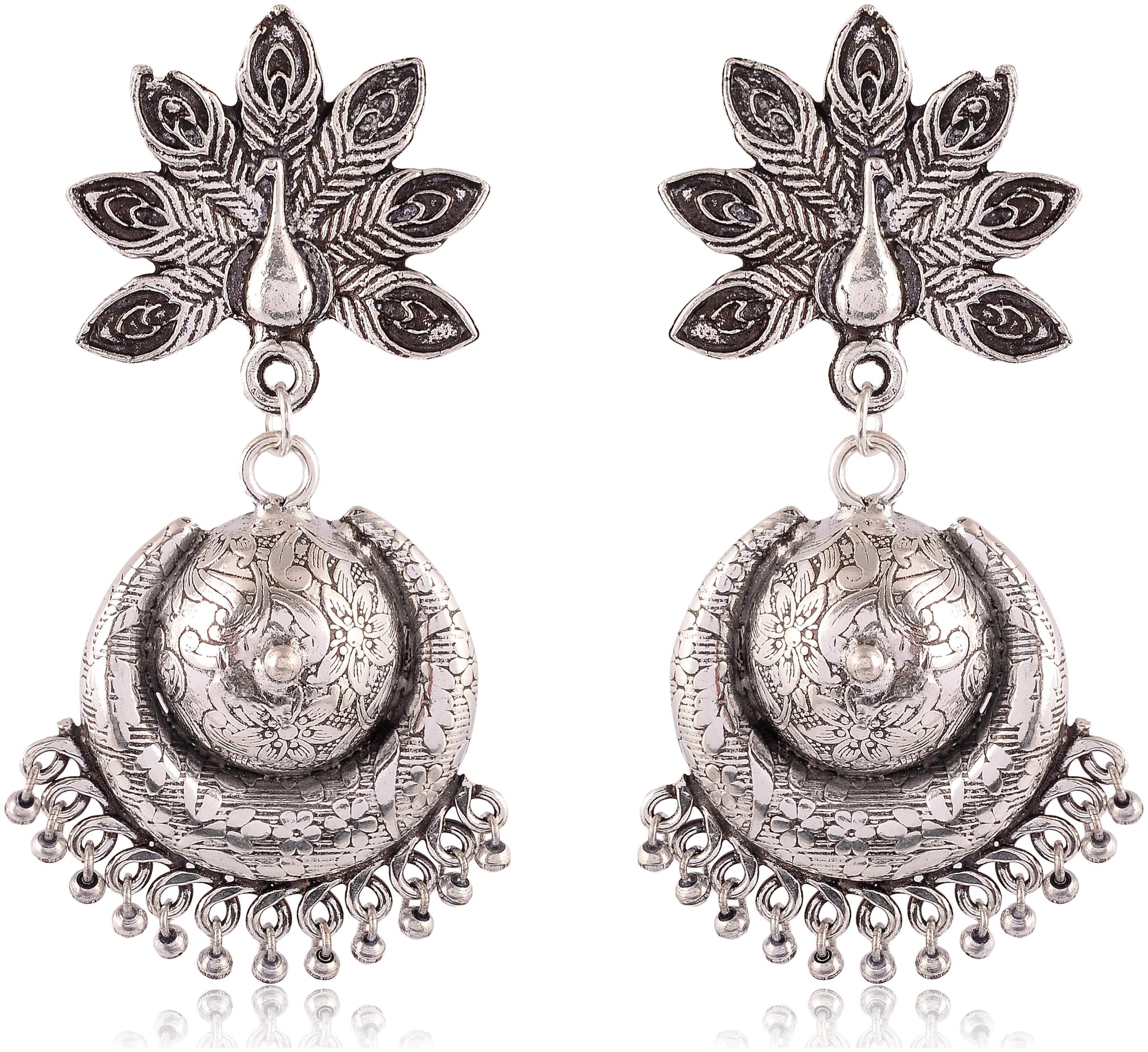 

Fashion for sure Silver Brass Dangle and Drop Earrings For Women (E412)