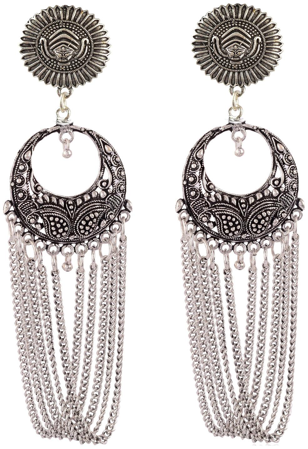 

Fashion for sure Silver Brass Dangle and Drop Earrings For Women (E386 1)