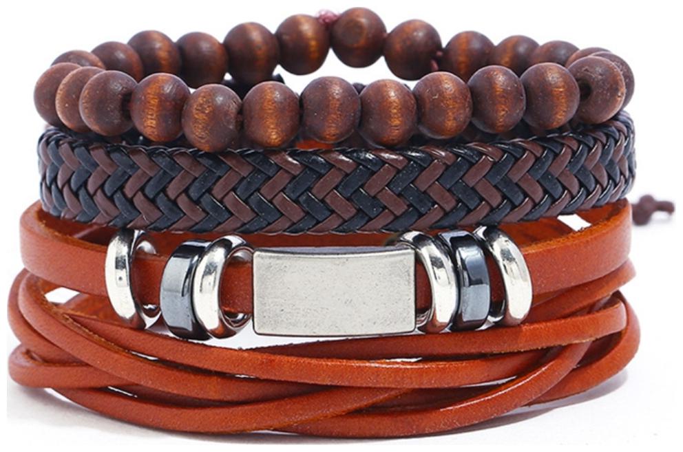 

FASHION FOR SURE vintage suit bracelet diy woven bracelet men s leather bracelet (J234)