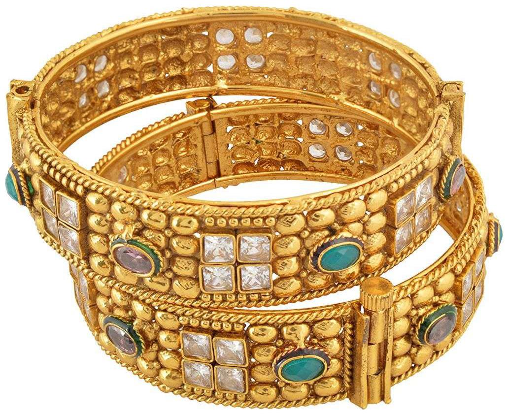 

Fashion For Sure Gold Brass Cuff for Women (B16)
