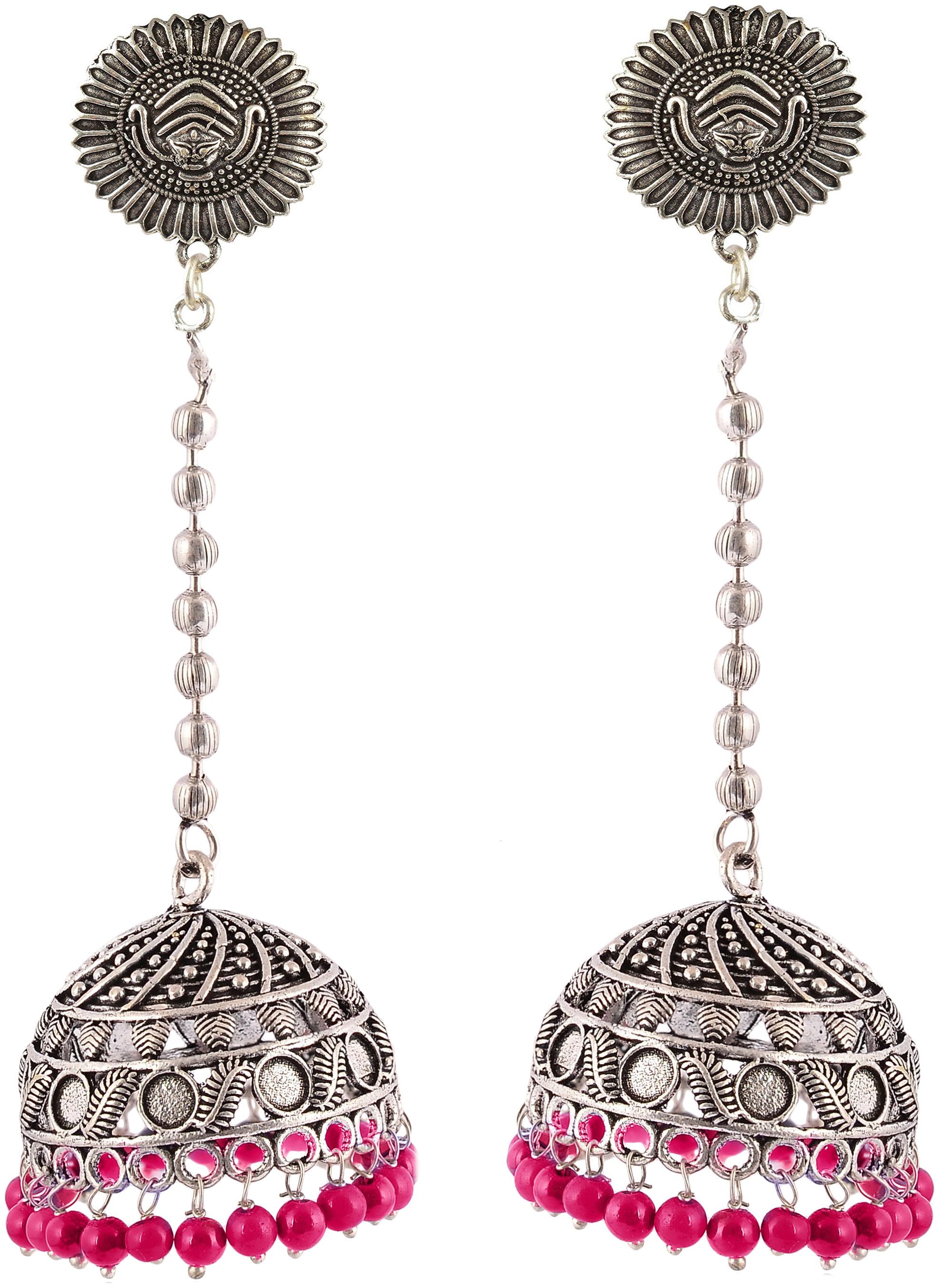 

Fashion for sure Silver Brass Dangle and Drop Earrings For Women (E432)