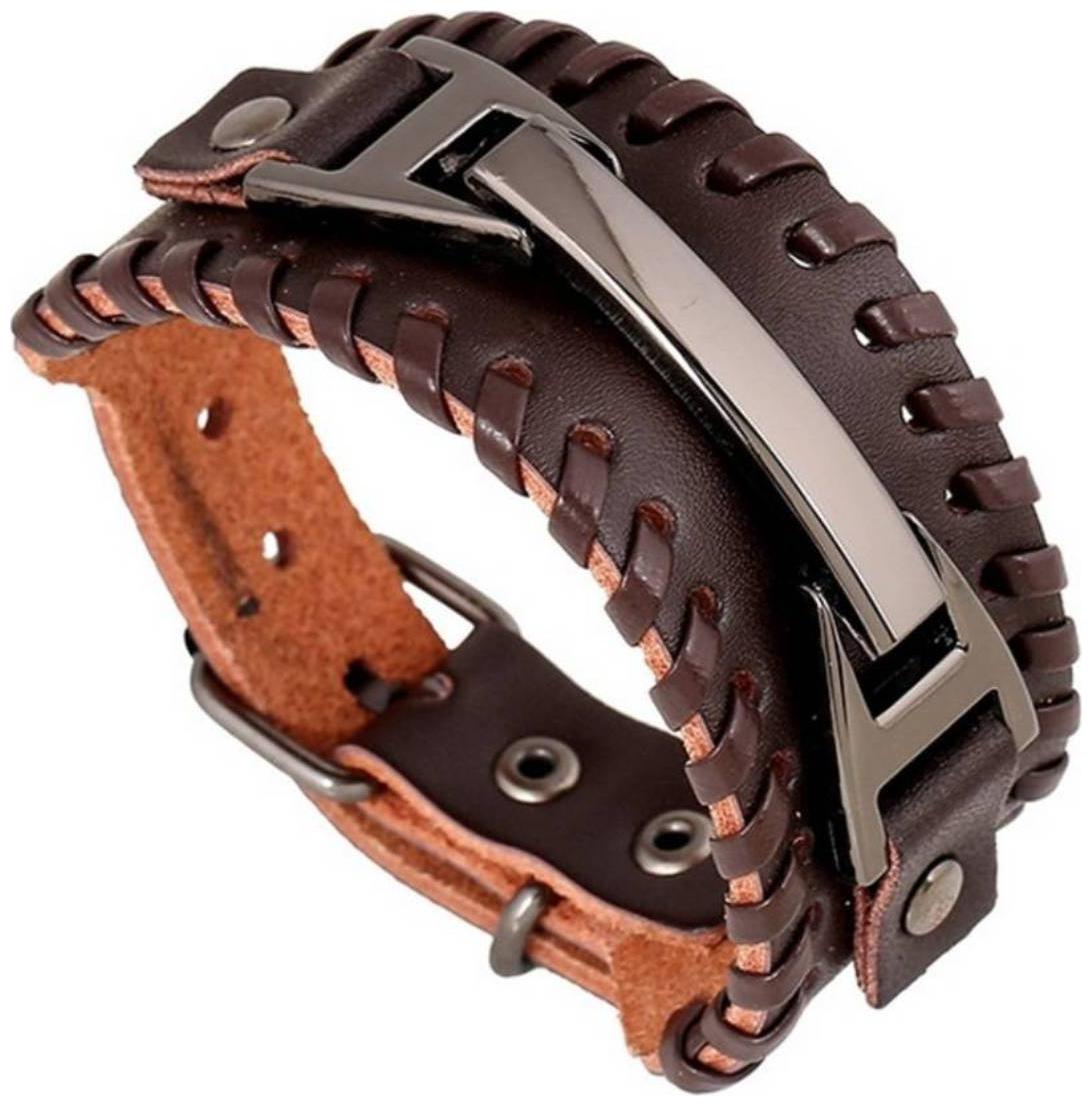 

Fashion for Sure Mens Bracelet Manufacturer Sells indian with a Simple and Retro Woven Cow Leather Bracelet (CLEATHER57)