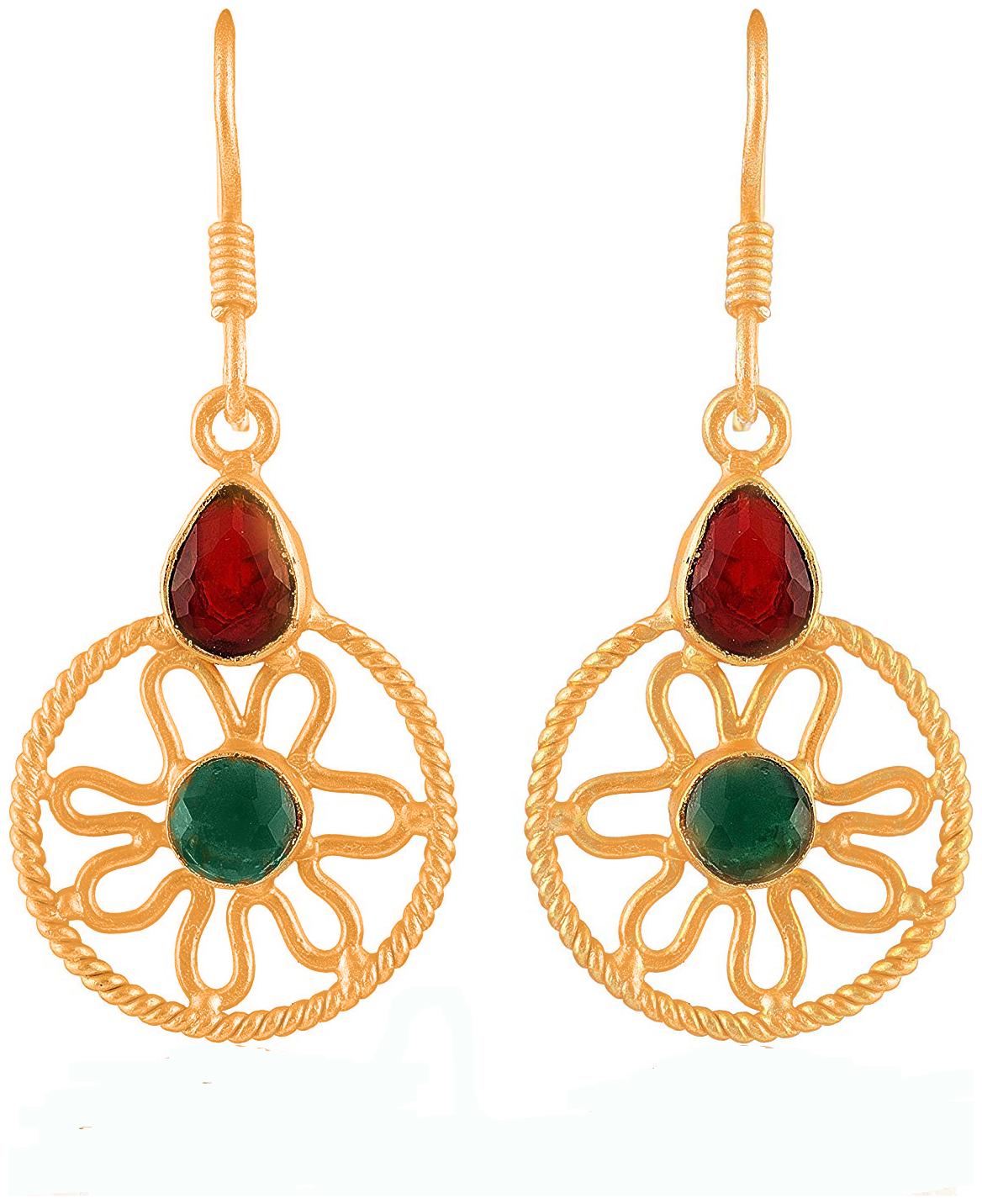 

Fashion For Sure Gold 925 SILVER Dangle Drop Earrings for Women (E311)