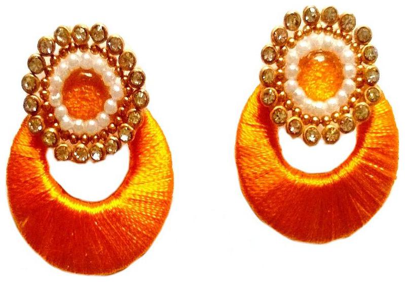 

Fashionable Silk Thread earrings for women Girls by shrungarika