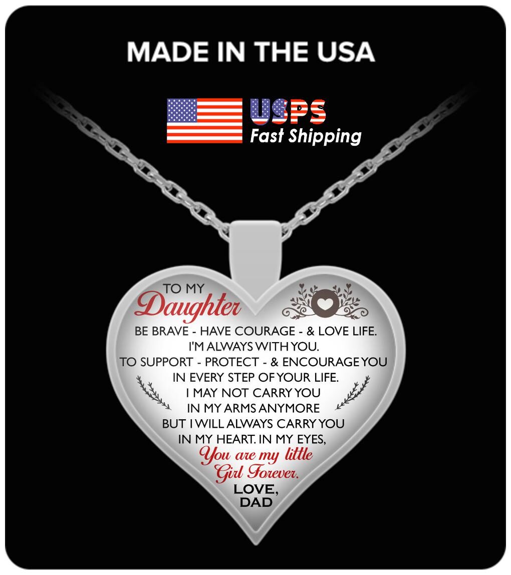

Father And Daughter - To My Daughter Necklace Heart Pendants Gift From Daddy s