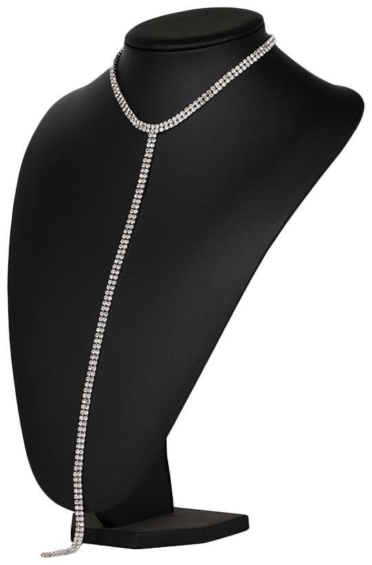 

Femnmas Long Crystal Collar Necklace