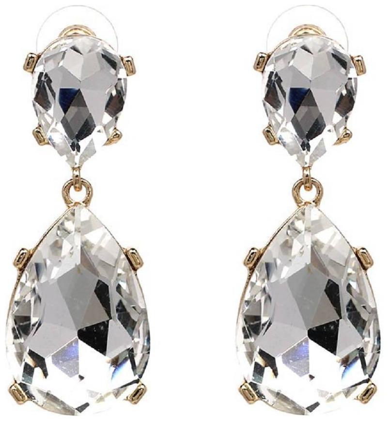 

Femnmas Transparent Gemstone Studded Party Fancy Earrings