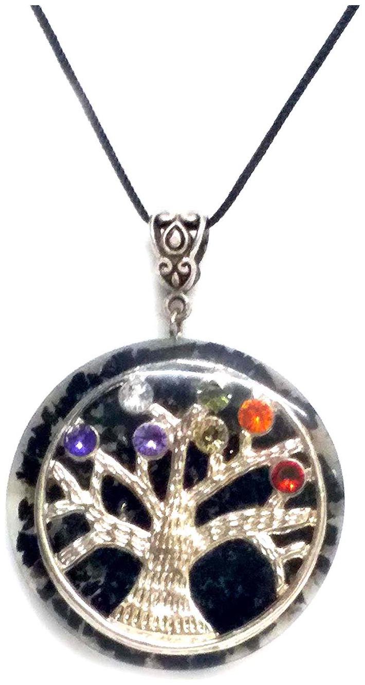 

Fengshui Tree Of Life Symbol Black Tourmaline Orgone Pendant