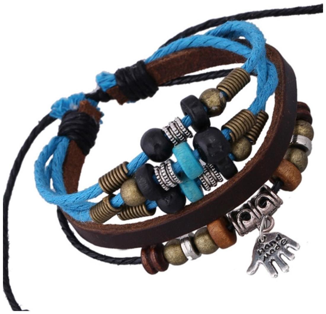 

Friendship band leather bracelet