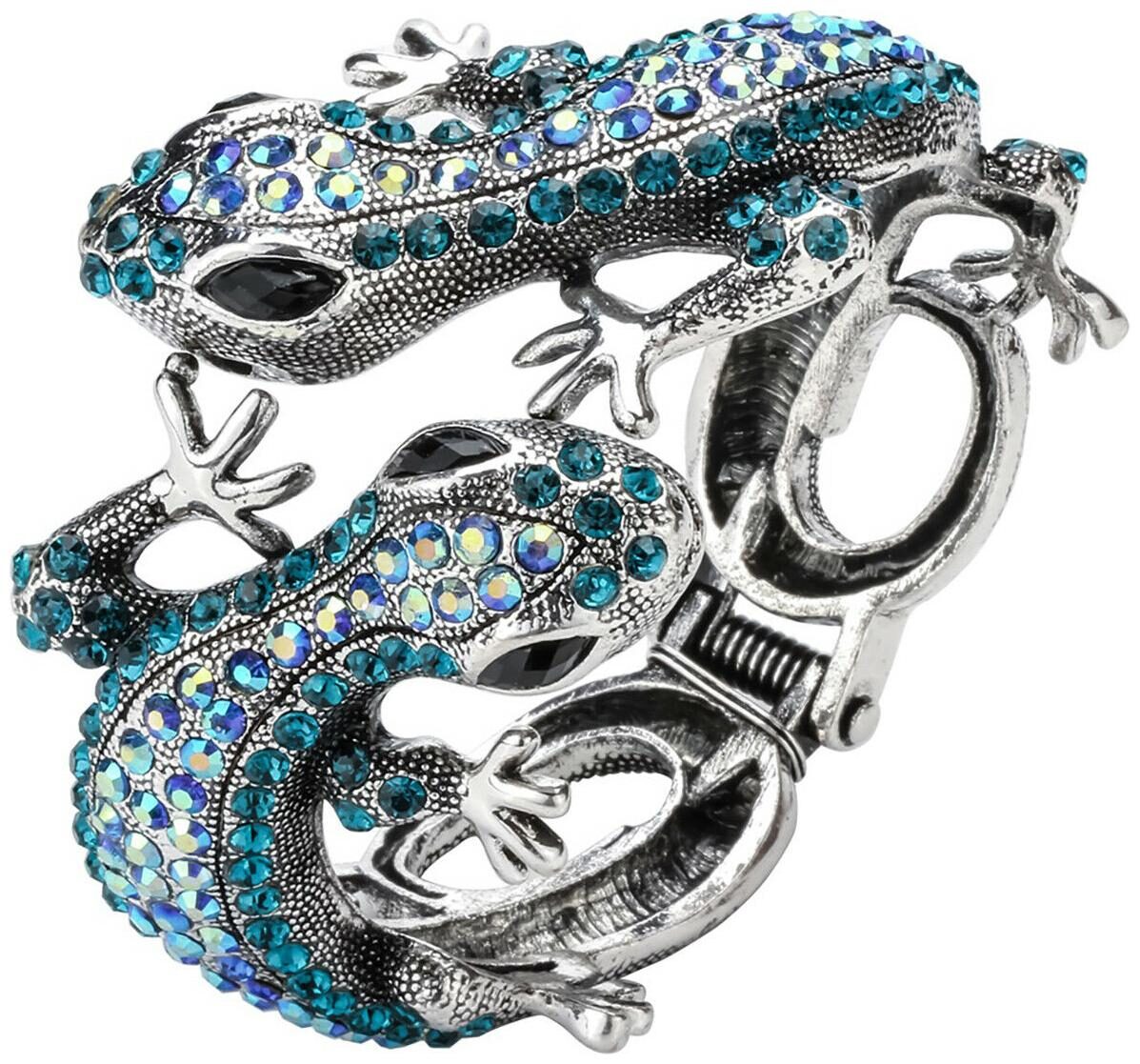 

Geck bangle bracelet bling jewelry gifts for women A08 silver color