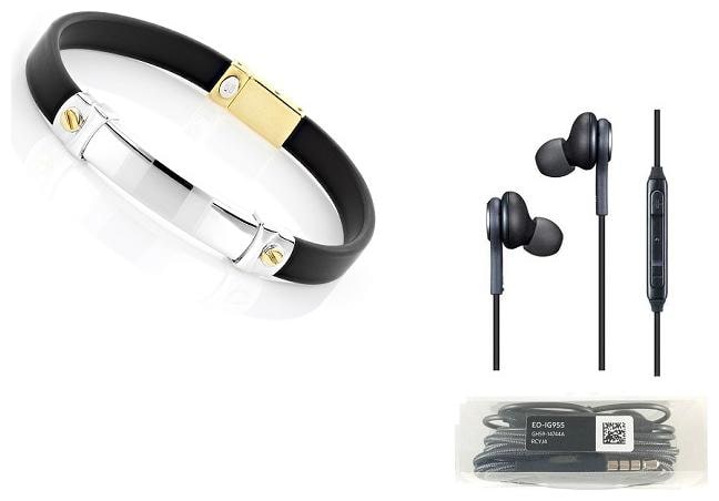 

GENSET GOLDEN TAG LEATHER BRACELET WITH FREE 3 5 MM AKG EARPHONE WITH MIC