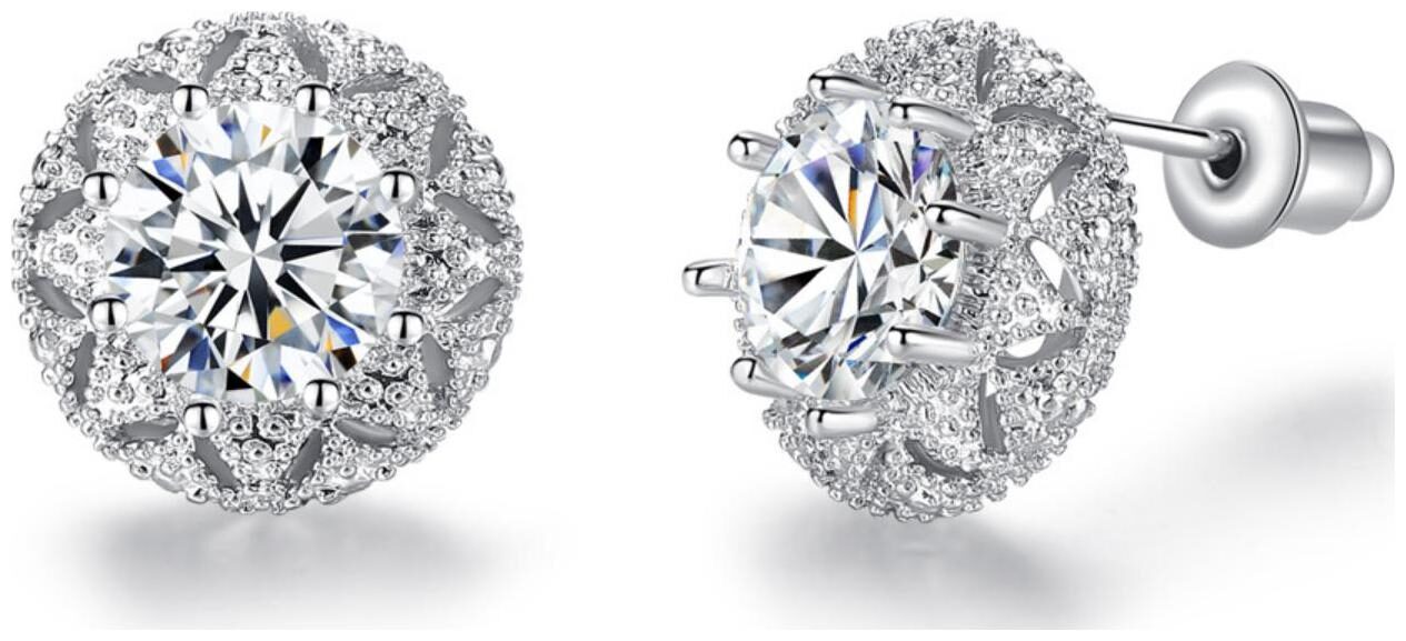

Gigantic Solitaire Cubic Zircon Stud Earring For Women Girls