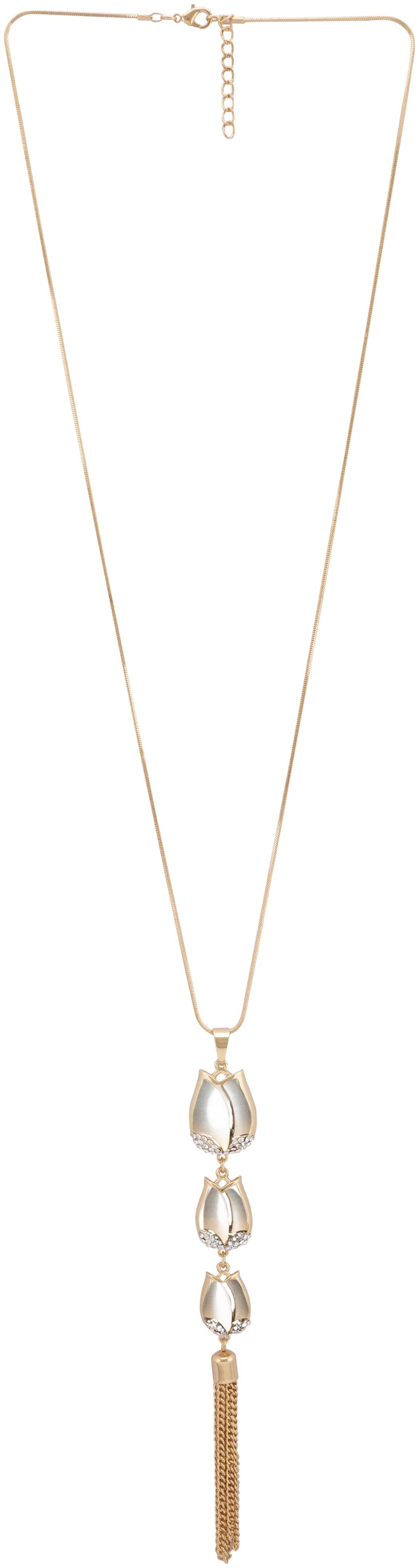 

Globus Cascading Tulip Pendant Gold Necklace