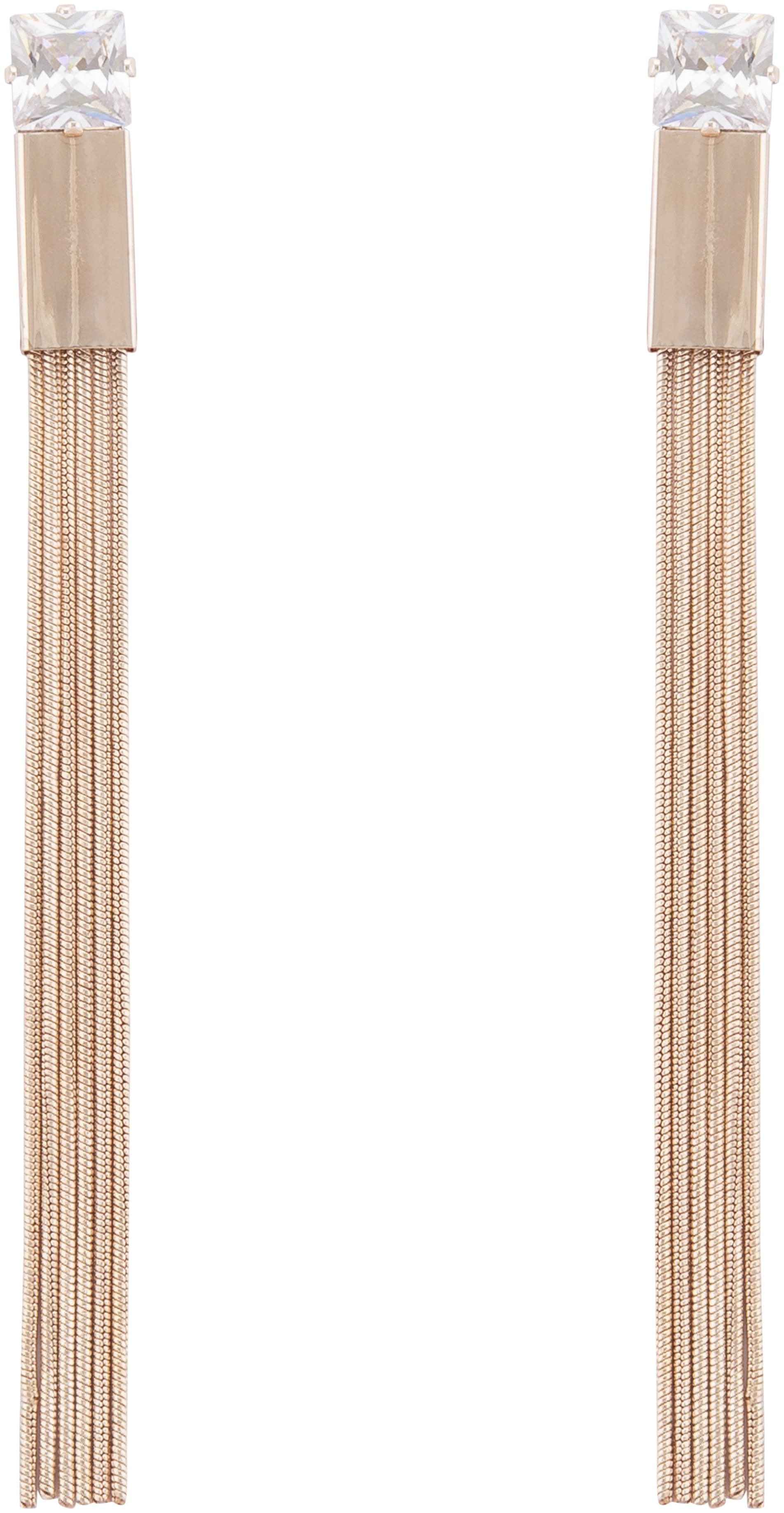 

Globus Gold Stone Chain Dangling Earrings