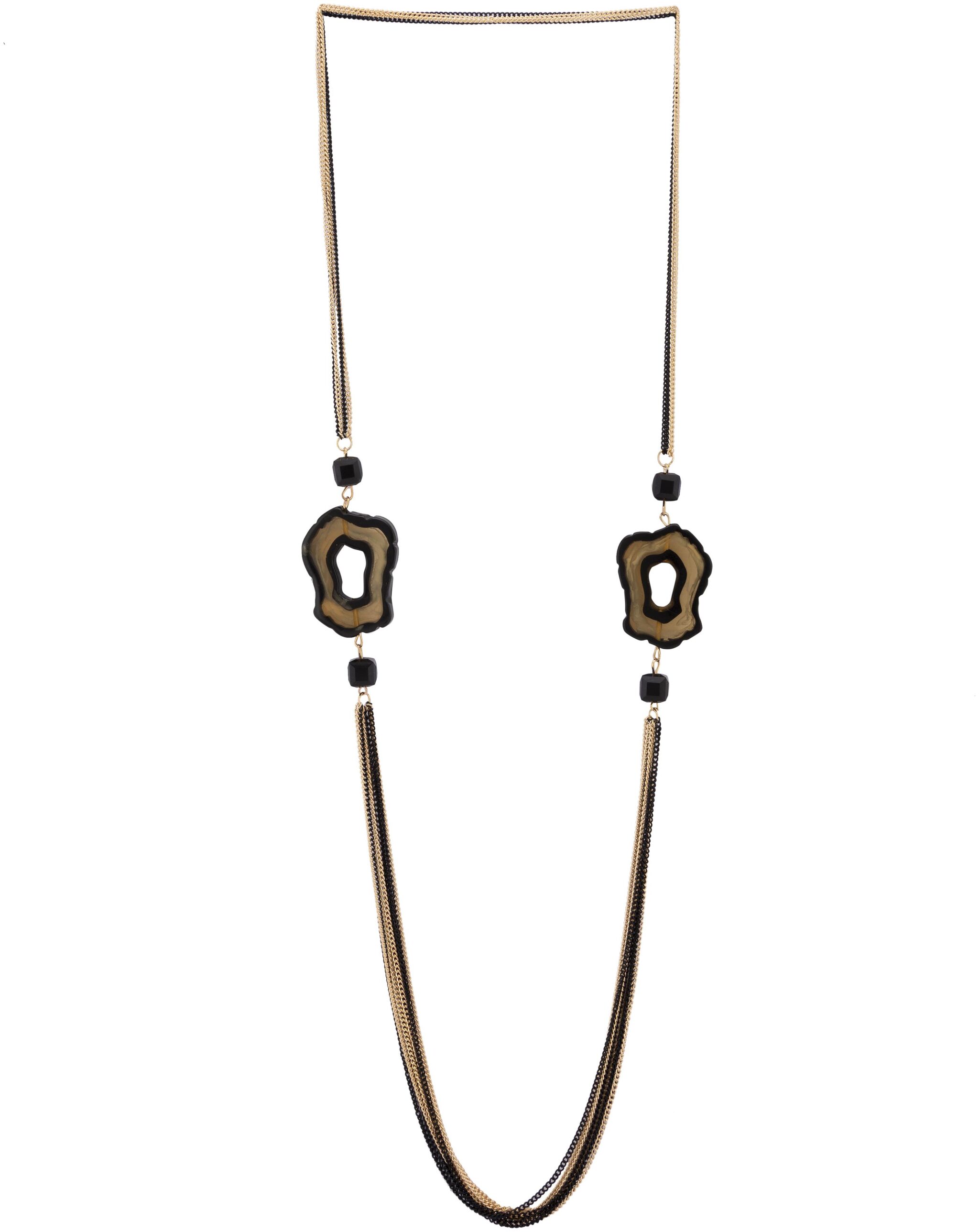 

Globus Multi-strand Black Gold Necklace