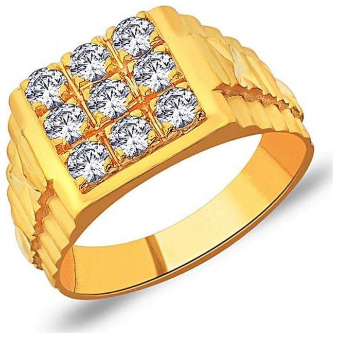 

Golden American Diamond Ring