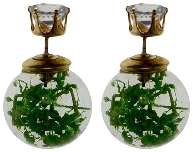 

Golden And green stud earrings By shrungarikaa