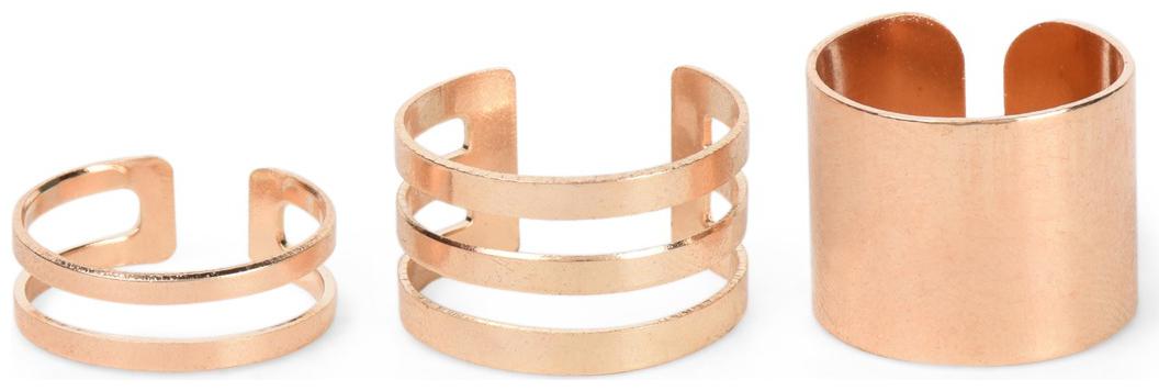 

Golden Hollow Ring Set