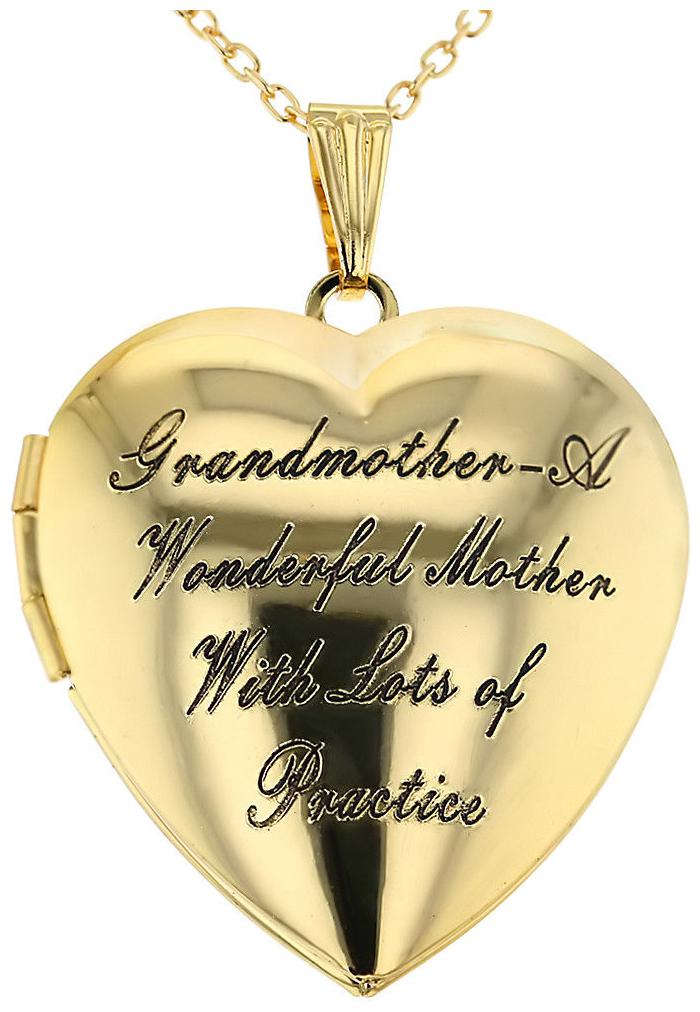 

Grandmother Locket Necklace Pendant Heart Love Photo Remembrance 19