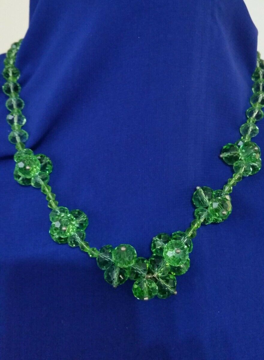 

GREEN crystal Glass beads Necklaces X2-8 22