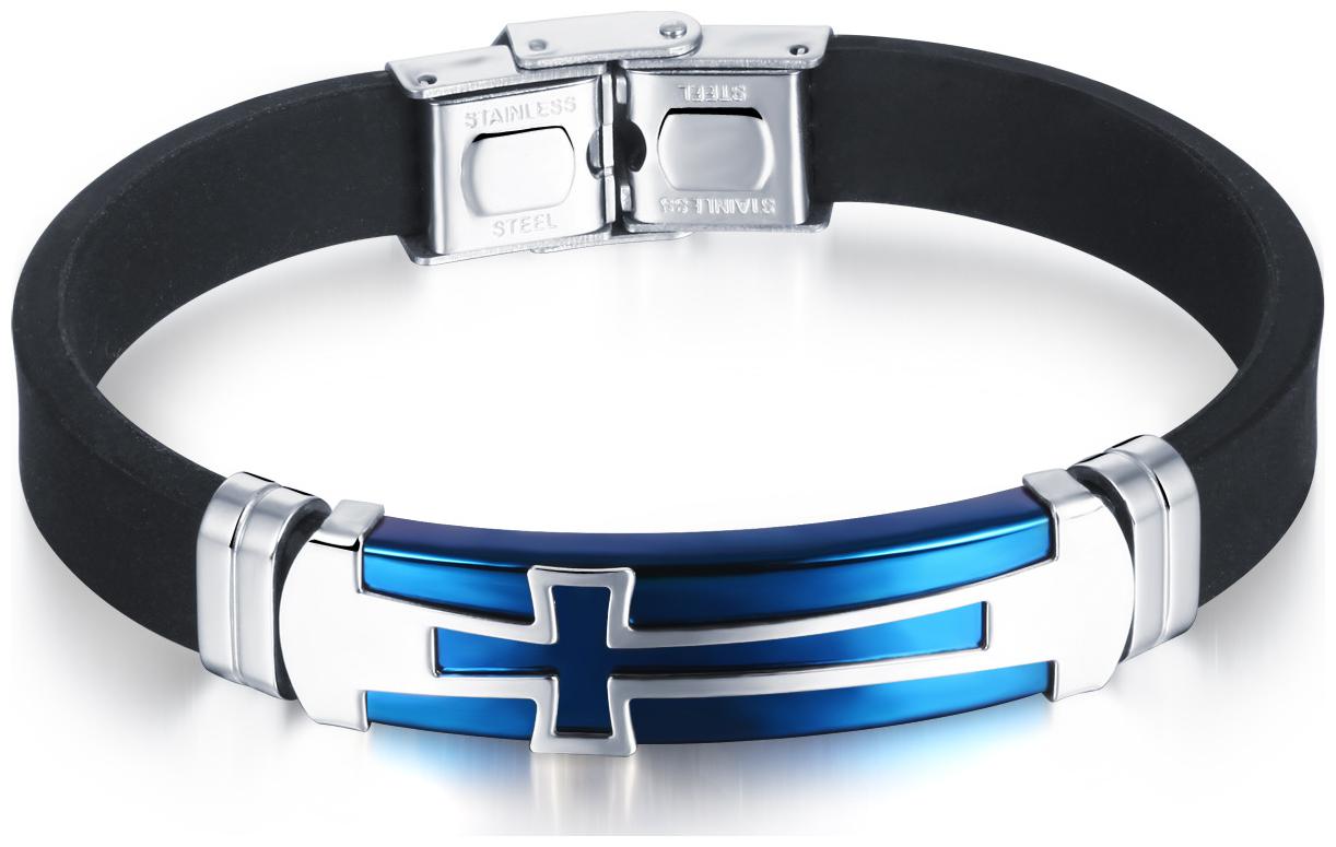 

(H011 1) Roma Brothers titanium steel jewelry fashion bracelet cross stainless steel hand accessories