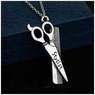 Buy Hair Stylist Comb Scissor Pendant Sterling Silver 925 20