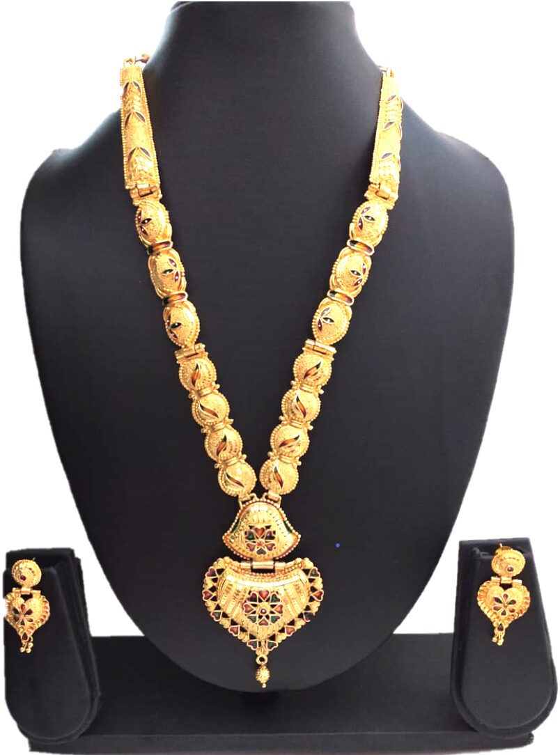 

Halltree Wedding Women Long Necklace Set Rani haar