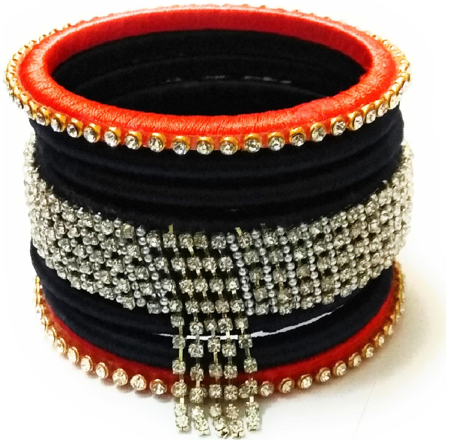 

Handmade silk thread girls bangle set