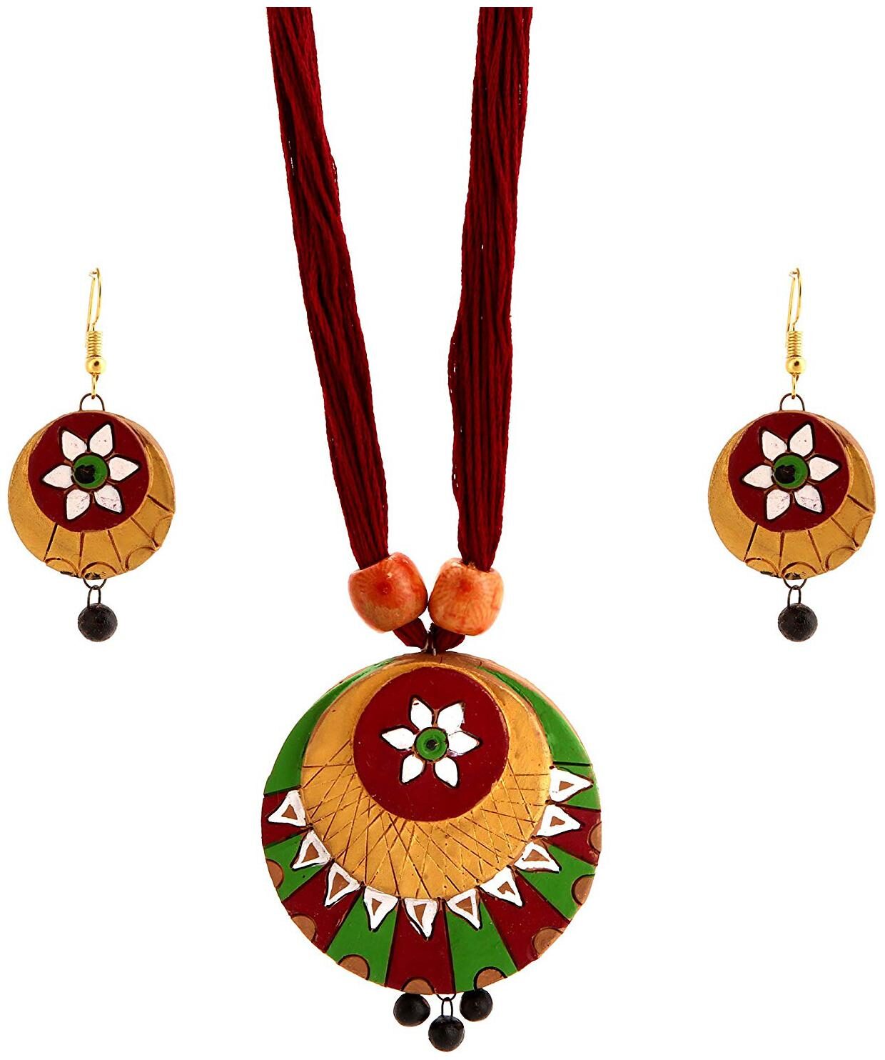 

Hawai Multicolour Terracotta Jewellery Set for Women