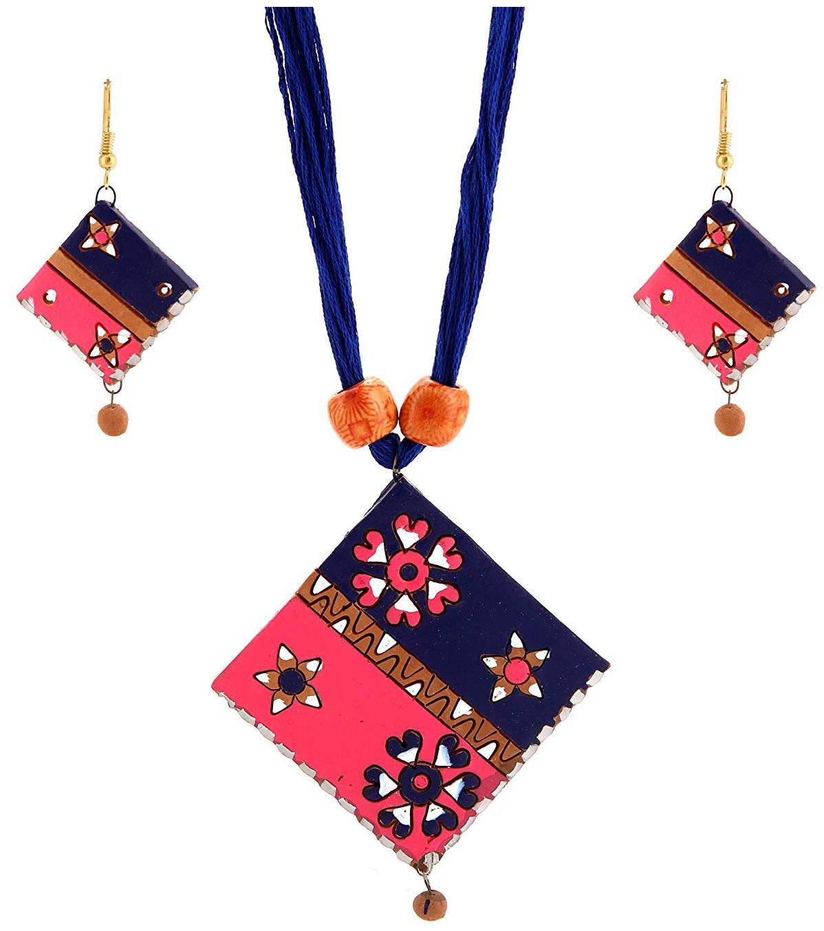 

Hawai Multicolour Terracotta Jewellery Set for Women