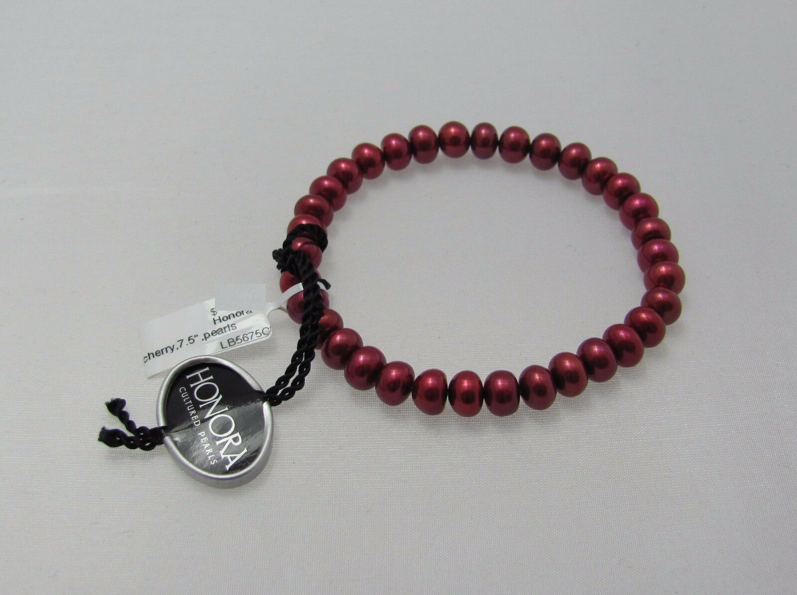 

Honora Bridal Wedding Freshwater Cultured Pearl Stretch Bracelet Cherry Red