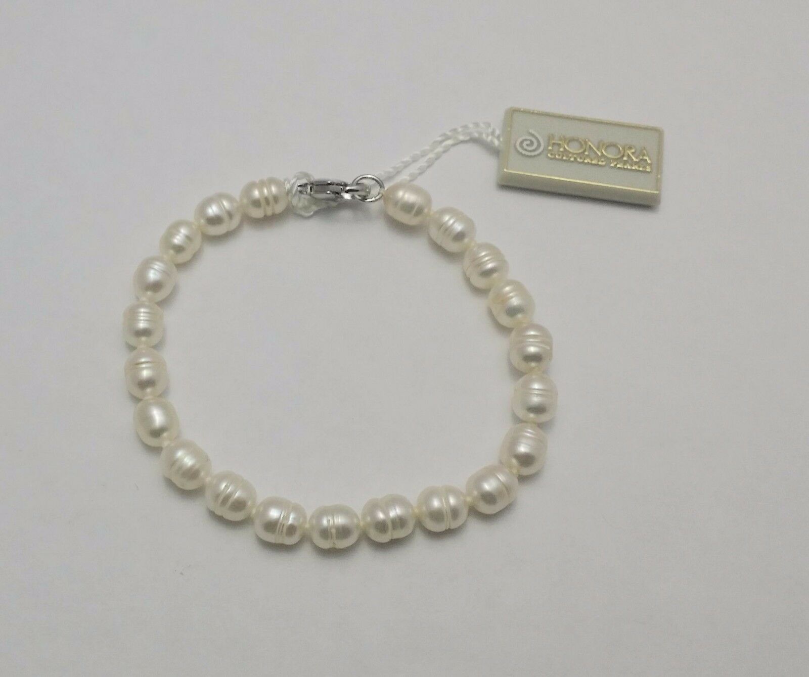 

Honora Freshwater Cultured Pearl Silver Bracelet White Bridal Wedding