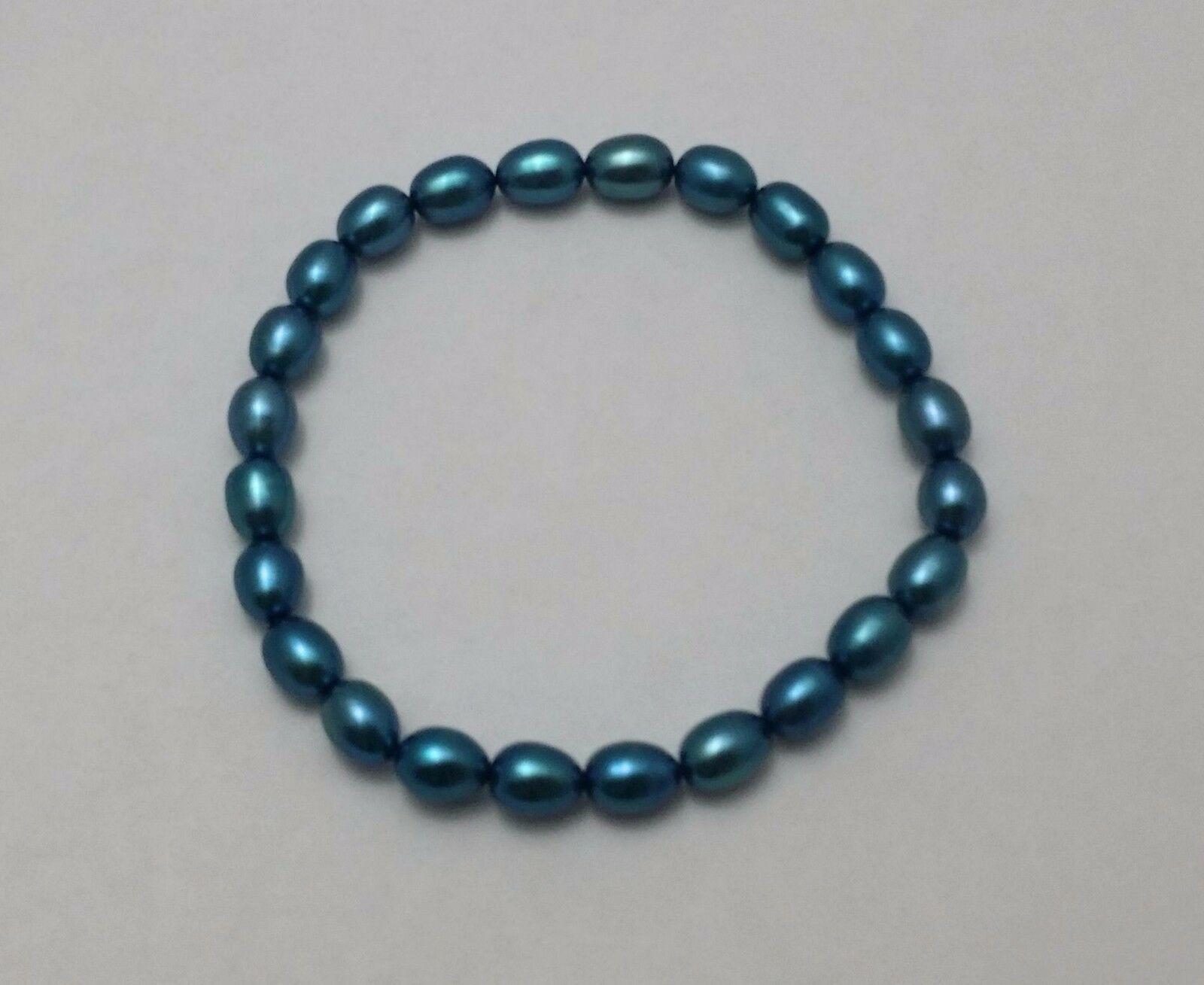 

Honora Freshwater Pearl Teal Blue Stretch Bracelet Bridal Wedding